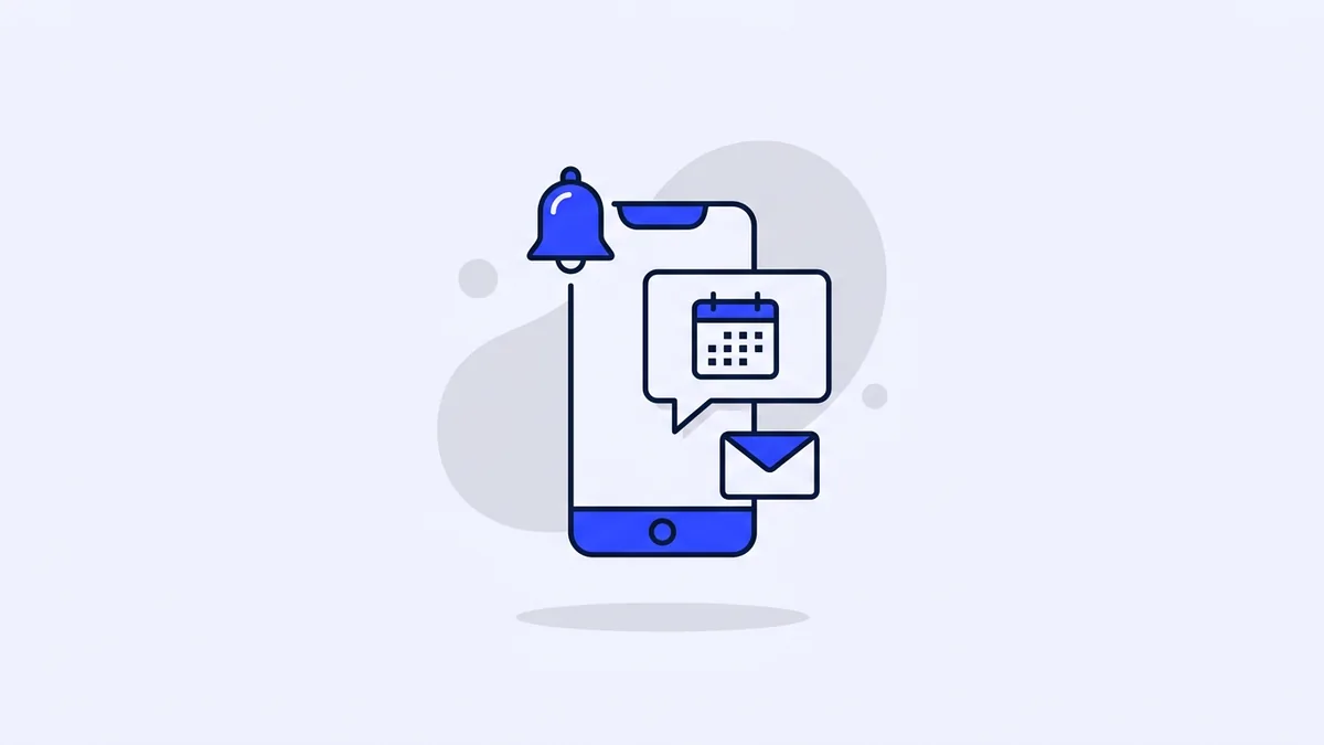 Телефон с уведомлением и календарём: приглашение пришло в Telegram